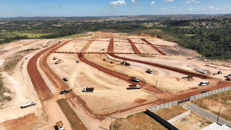 O início do processo de loteamento que deu origem ao Reserva do Vale